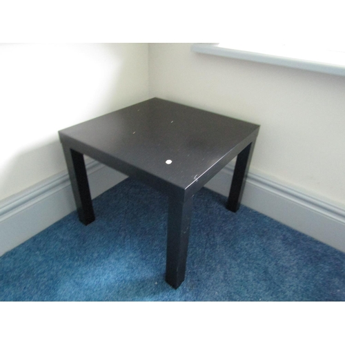 115 - Two Modern Low Tables Ebonised and Beech Each Approximately 22 Inches Square x 18 Inches High