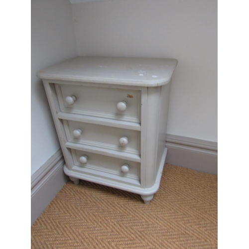 131 - Modern Painted Side Locker Three Drawers Approximately 18 Inches Wide x 24 Inches High