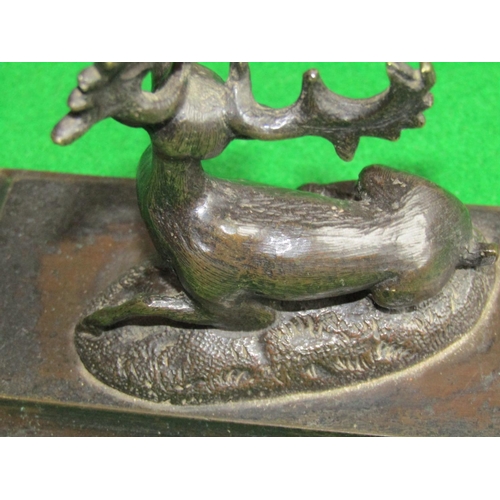 171 - Bronze Sculpture of Irish Elk on Rectangular Form Stepped Base Approximately 5 Inches Wide