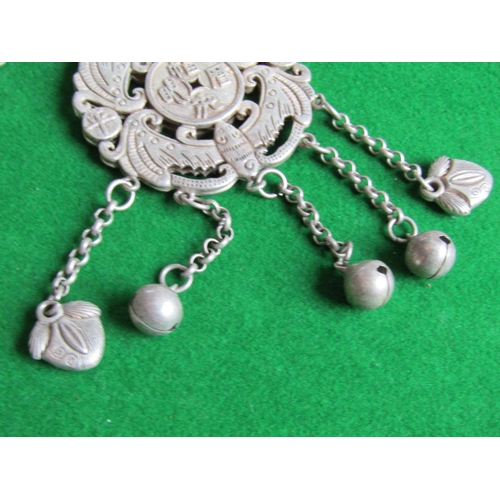 178 - Oriental Silver Medallion on Chain