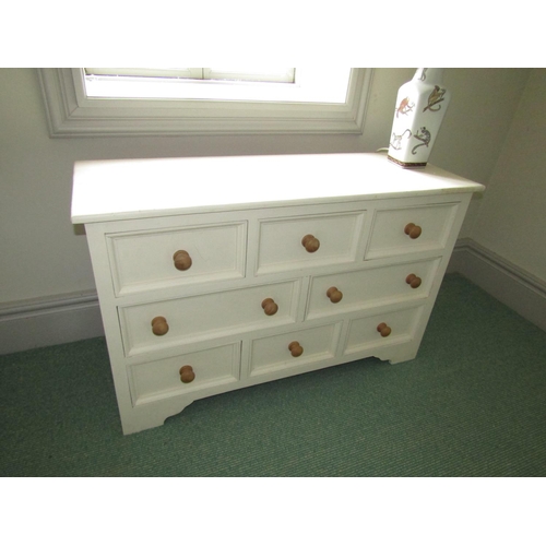 183 - Painted Pine Chest of Eight Drawers Approximately 5ft Wide