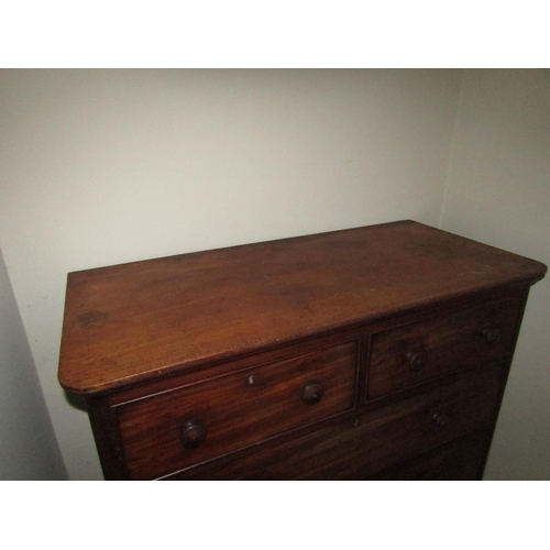 192 - Early Victorian Figured Mahogany Chest of Two Short and Three Long Drawers above Plinth Form Base Ap... 