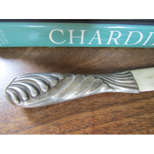 286 - Silver Handled Ivory Blade Page Turner Approximately 12 Inches Long