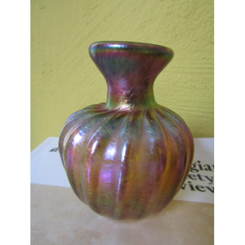 291 - Vintage French Glass Vase of Iridescent Form Approximately 5 Inches High