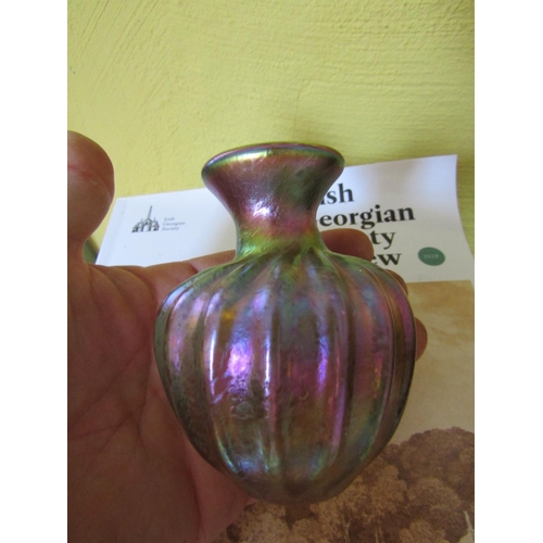 291 - Vintage French Glass Vase of Iridescent Form Approximately 5 Inches High