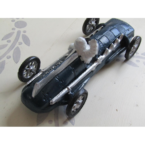 65 - Michelin Man Grand Prix Advertising Motor Car Cast Metal Handpainted Approximately 10 Inches Long