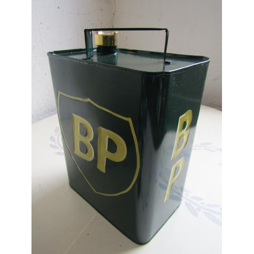 68 - BP Enamel Decorated Jerry Can with Original Cast Brass Screw Cap Approximately 16 Inches High