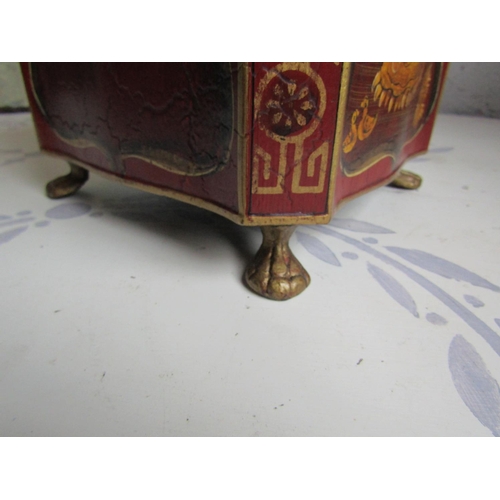 77 - Pair of Red Ground Gilt Decorated Jappaned Shaped Form Waste Paper Baskets with Lionhead Motif Ring ... 