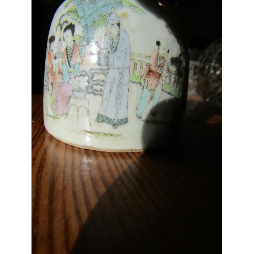 120 - Chinese Porcelain Ink Pot Approximately 2 Inches Diameter