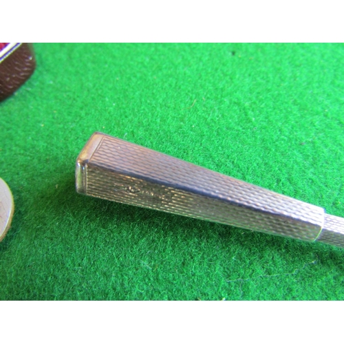 121 - Cased Dunhill Silver Cigarette Holder of Tapering Hexagonal Form with Five Interchangeable Mouth Pie... 