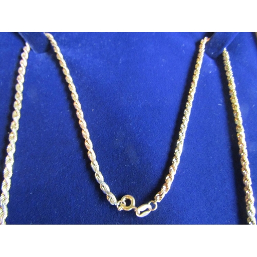 48 - 9 Carat Yellow Gold Braided Chain Necklace of Good Weight