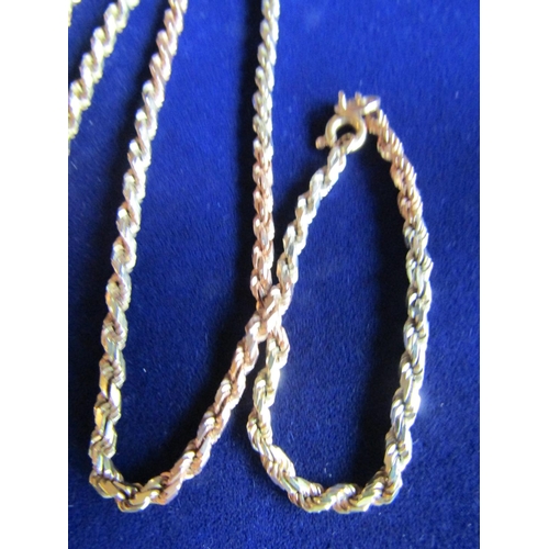 48 - 9 Carat Yellow Gold Braided Chain Necklace of Good Weight