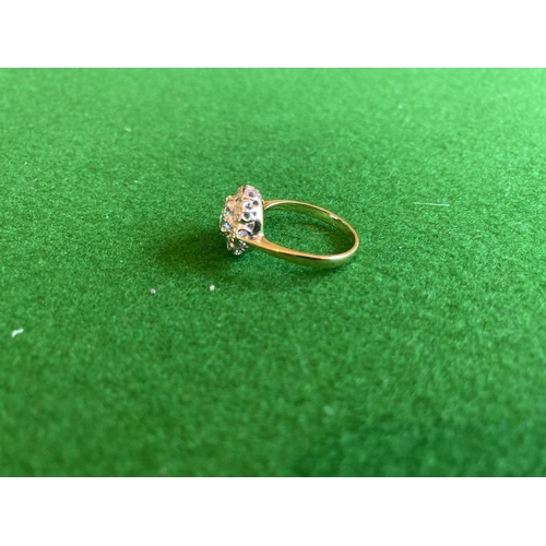 500 - Ladies Diamond Cluster Ring with Centre Stone Surrounded by Various Cut Diamonds Ring Size M and a H... 