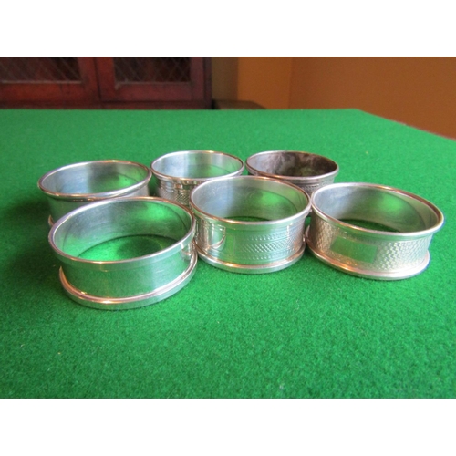 501 - Set of Six Antique Solid Silver Napkin Rings