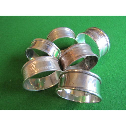 501 - Set of Six Antique Solid Silver Napkin Rings