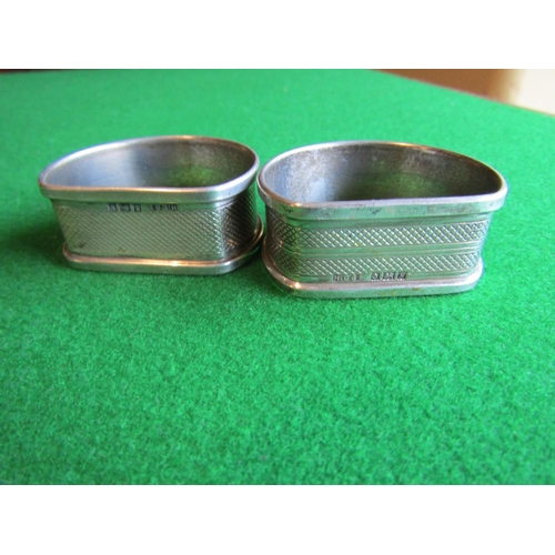 502 - Two Pairs of Antique Solid Silver Napkin Rings