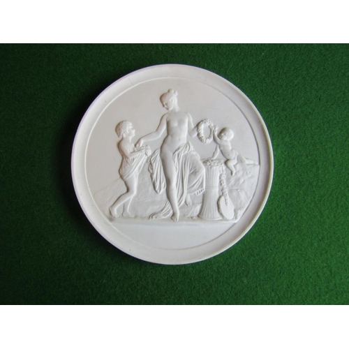 505 - Royal Copenhagen Denmark Fine Porcelain Plaque Depicting Classical Maiden with Attendant Figures Goo... 