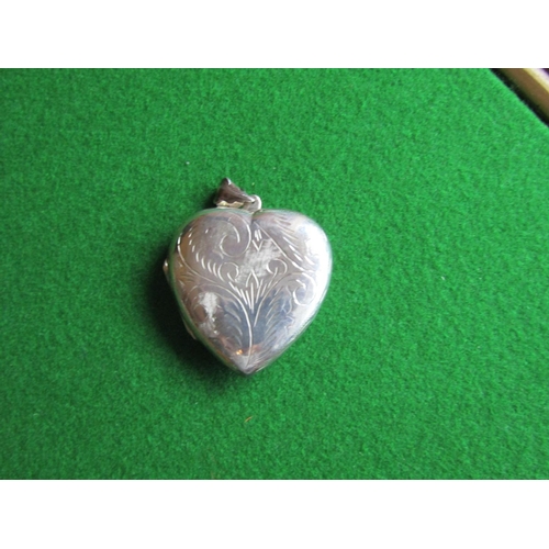 541 - 9 Carat Yellow Gold Heart Motif Locket with Hinged Cover