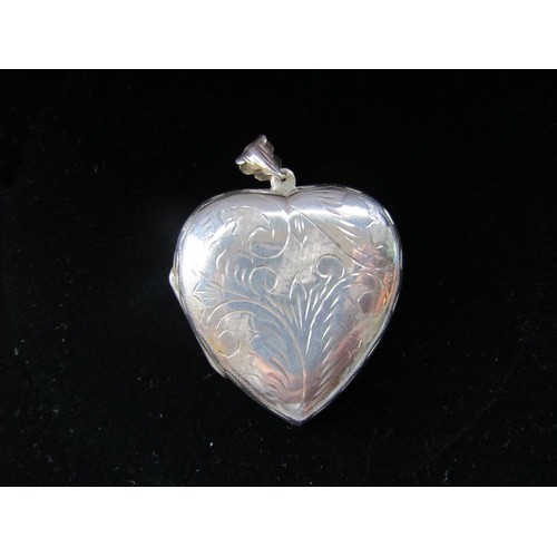 541 - 9 Carat Yellow Gold Heart Motif Locket with Hinged Cover