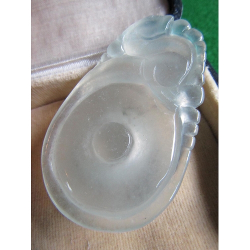 78 - Unusual Chinese Icy Jade Pendant Approximately 2 Inches High