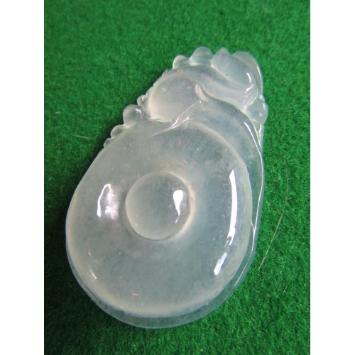 78 - Unusual Chinese Icy Jade Pendant Approximately 2 Inches High