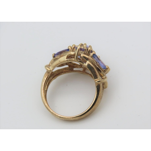 102 - Amethyst Set Ladies Ring Mounted on 9 Carat Yellow Gold Ring Size L