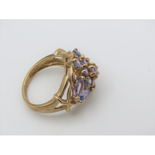 102 - Amethyst Set Ladies Ring Mounted on 9 Carat Yellow Gold Ring Size L