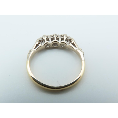 113 - Diamond Three Stone Ring Mounted on 18 Carat Gold Ring Size J