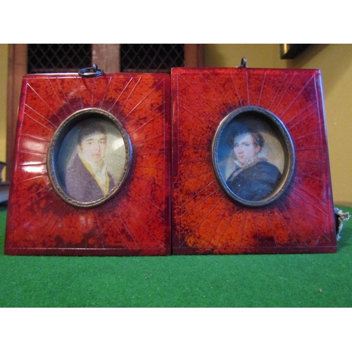 1151 - Pair of Portrait Miniatures Each Approximately 4 Inches High x 3 Inches Wide