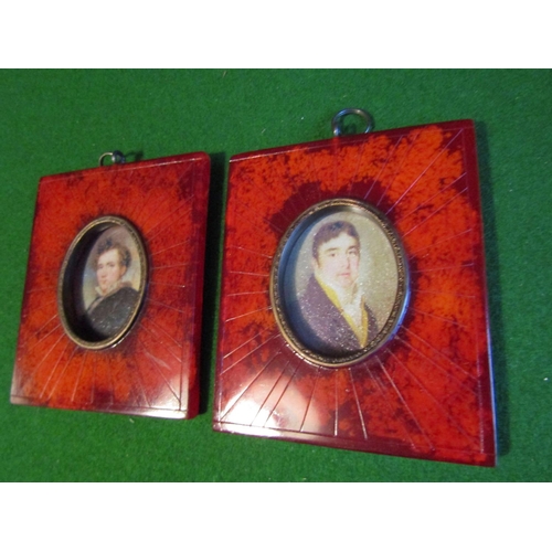 1151 - Pair of Portrait Miniatures Each Approximately 4 Inches High x 3 Inches Wide