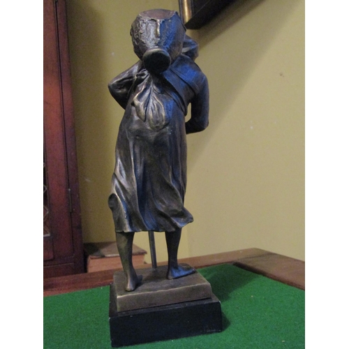 1162 - Bronze Sculpture Water Seller Approximately 12 Inches High