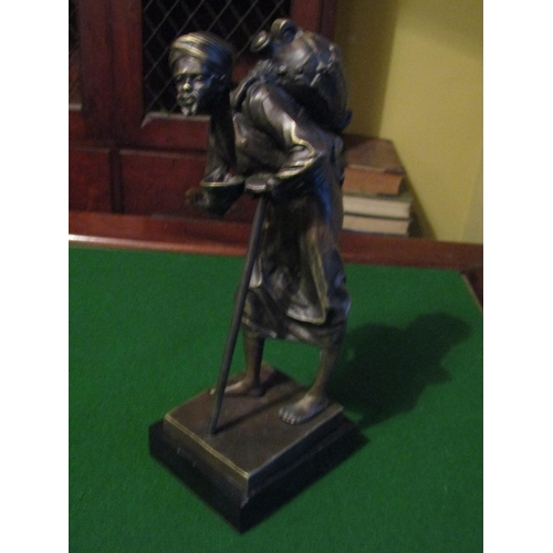 1162 - Bronze Sculpture Water Seller Approximately 12 Inches High