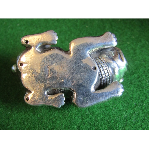 1169 - Canine Motif Solid Silver Pin Cushion Approximately 4cm Wide