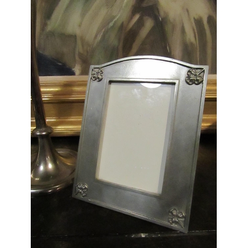 1177 - Selection of Various Silver Plated Items including Photograph Frame and Pair of Turned Column Candle... 