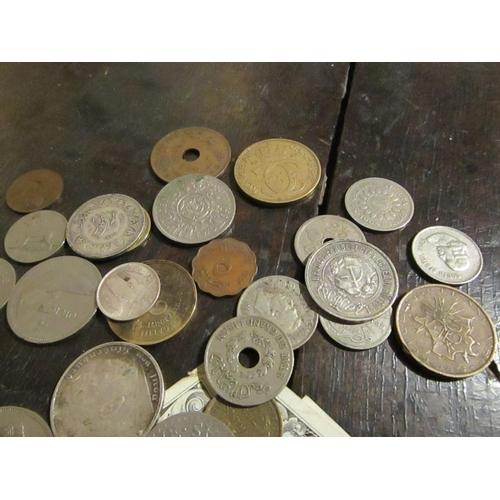 1179 - Various Coins and Notes French, German, Irish and English Quantity As Photographed