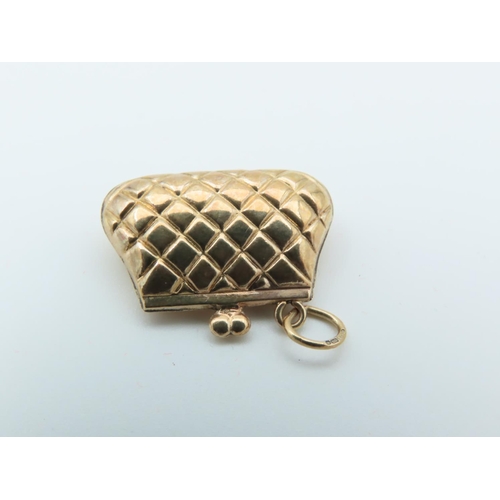 132 - 9 Carat Yellow Gold Handbag Motif Bracelet Charm