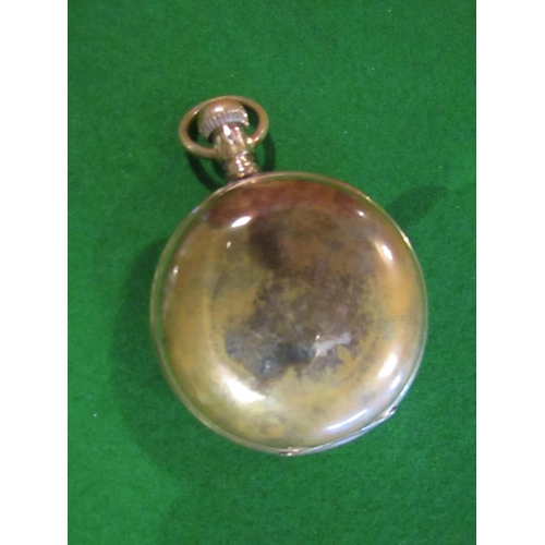 14 - Antique Walton Full Hunter Pocket Watch Roman Numeral Decorated Dial