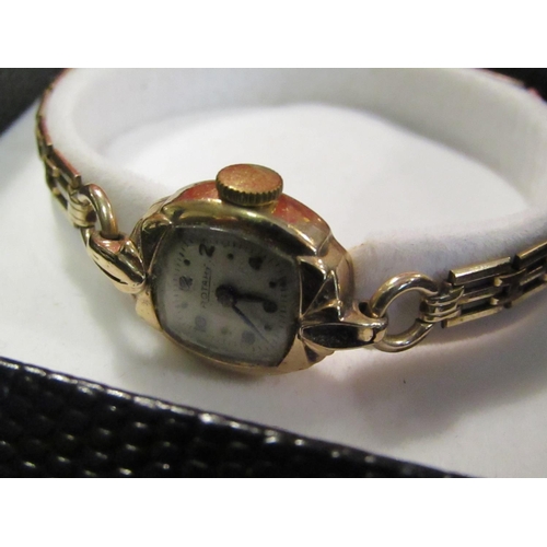 15 - Rotary Ladies 9 Carat Yellow Gold Cased Watch 17 Dual Movement