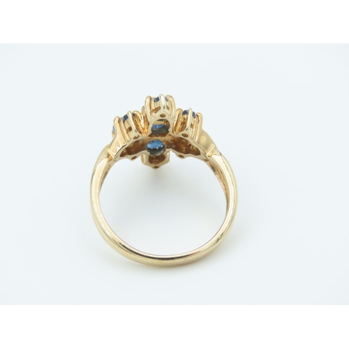 150 - 9 Carat Yellow Gold Mounted Sapphire Ladies Dress Ring Size N