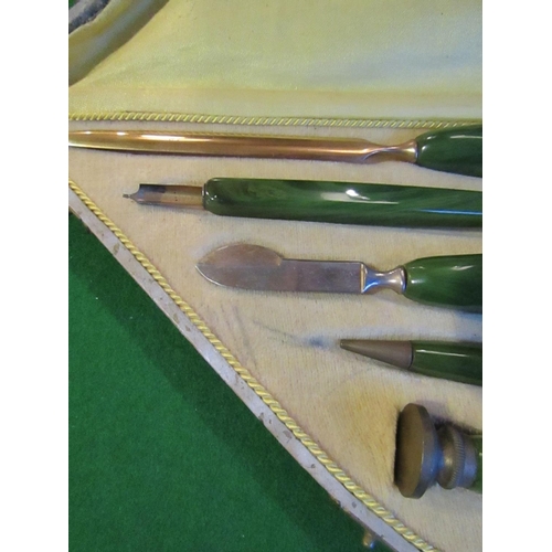 169 - Art Deco Desk Set with Seal contained within Original Presentation Case