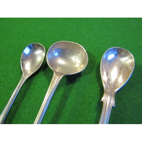 170 - Three Antique Solid Silver Mustard Spoons One Fiddle Pattern