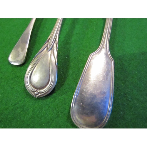 170 - Three Antique Solid Silver Mustard Spoons One Fiddle Pattern