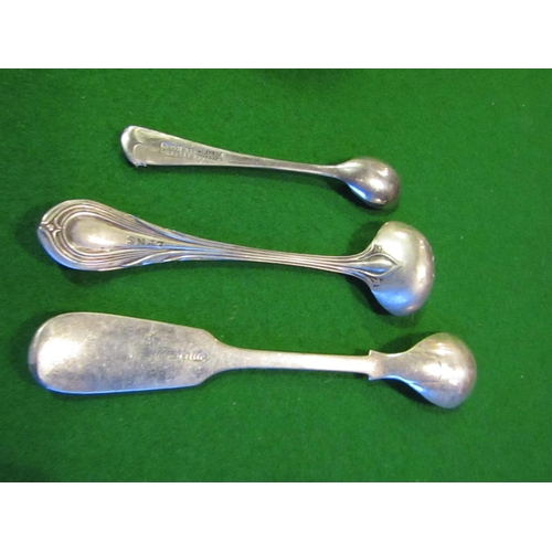 170 - Three Antique Solid Silver Mustard Spoons One Fiddle Pattern