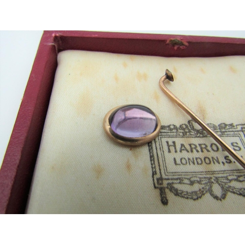 172 - 9 Carat Gold Hat Pin with Amethyst Set Stone Detached and Other Items including Silver Mounted Penda... 