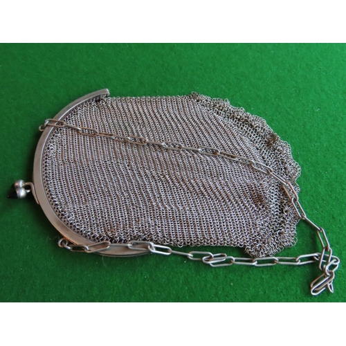 178 - Art Deco Silver Clasp Form Cocktail Purse