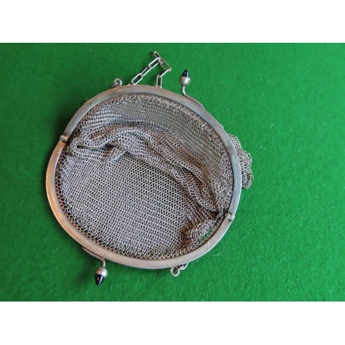 178 - Art Deco Silver Clasp Form Cocktail Purse