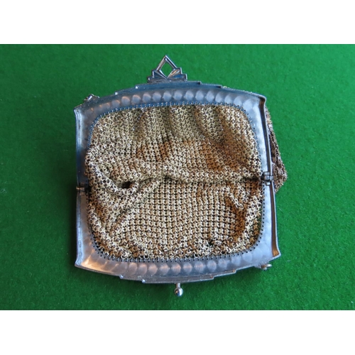 179 - Art Deco Silver Clasp Form Cocktail Purse