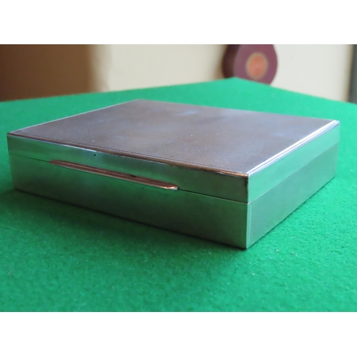 188 - Solid Silver Cigar or Cigarette Box with Hinged Cover Approximately 6 Inches Wide