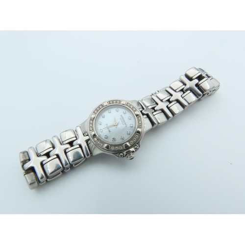 239 - Raymond Weil Parsifal Ladies Watch with Diamond Decorated Bezel Working Order Cabochon Cut Gemstone ... 