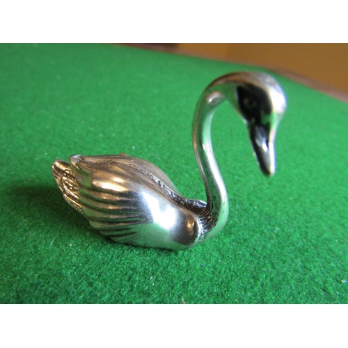 243 - Set of Four Solid Silver Figures Mother Swan and Goslings